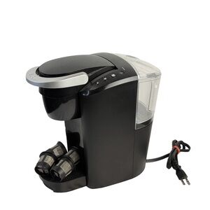 Single Serve Black Pod Coffee Maker with Clear Water Reservoir